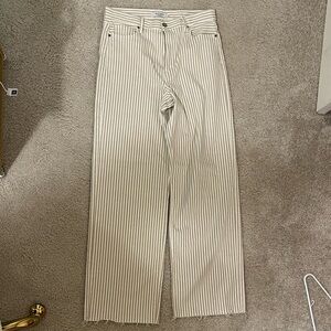 Striped Wide Leg Jeans